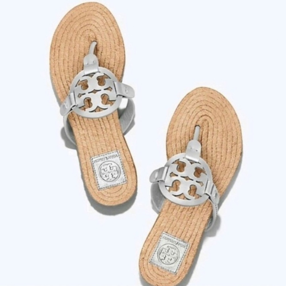 Tory Burch Miller Thongs Espadrilles Sandals